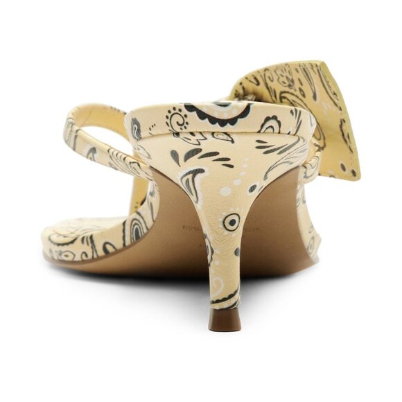 Arezzo Women's Lidia Mid Stiletto Sandals - Pale Yellow Multi - Picture 3 of 4